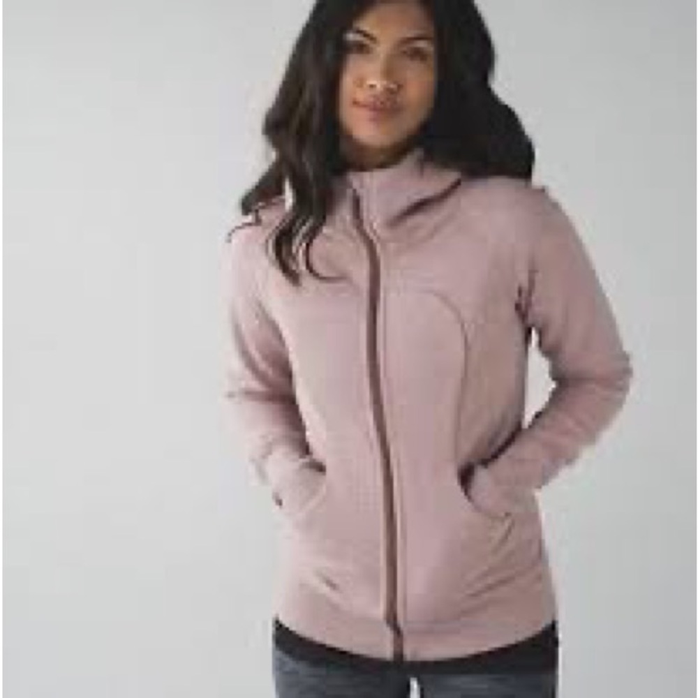Pink/rose gold lululemon scuba jacket